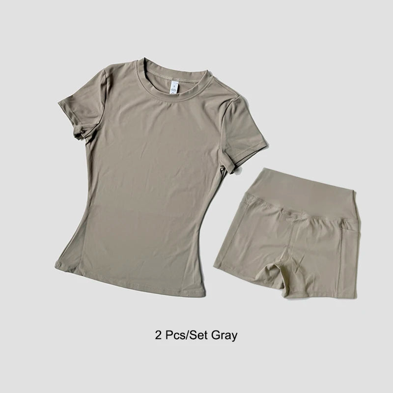 Yoga Set – Ensemble Short Gainant + Top Sport