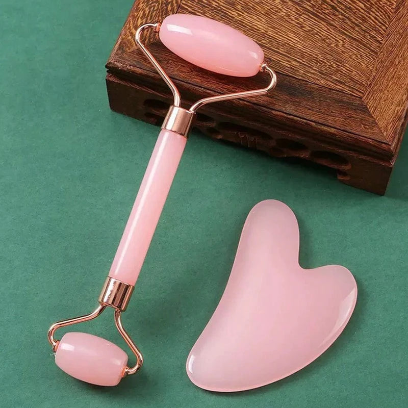 Kit Massage Visage  – Ice Face Roller + Gua Sha