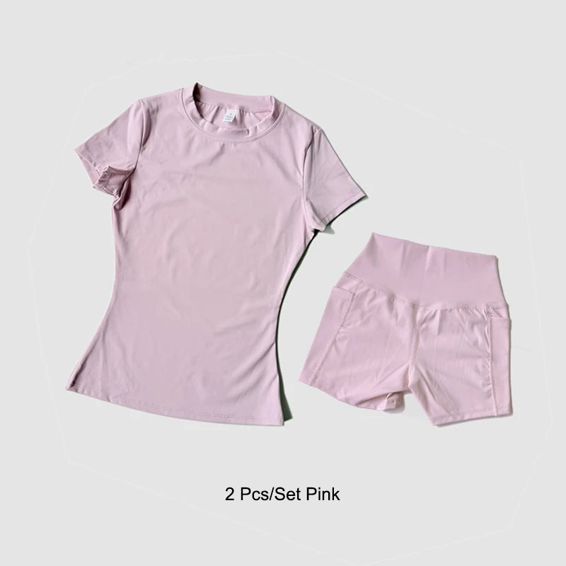 Yoga Set – Ensemble Short Gainant + Top Sport