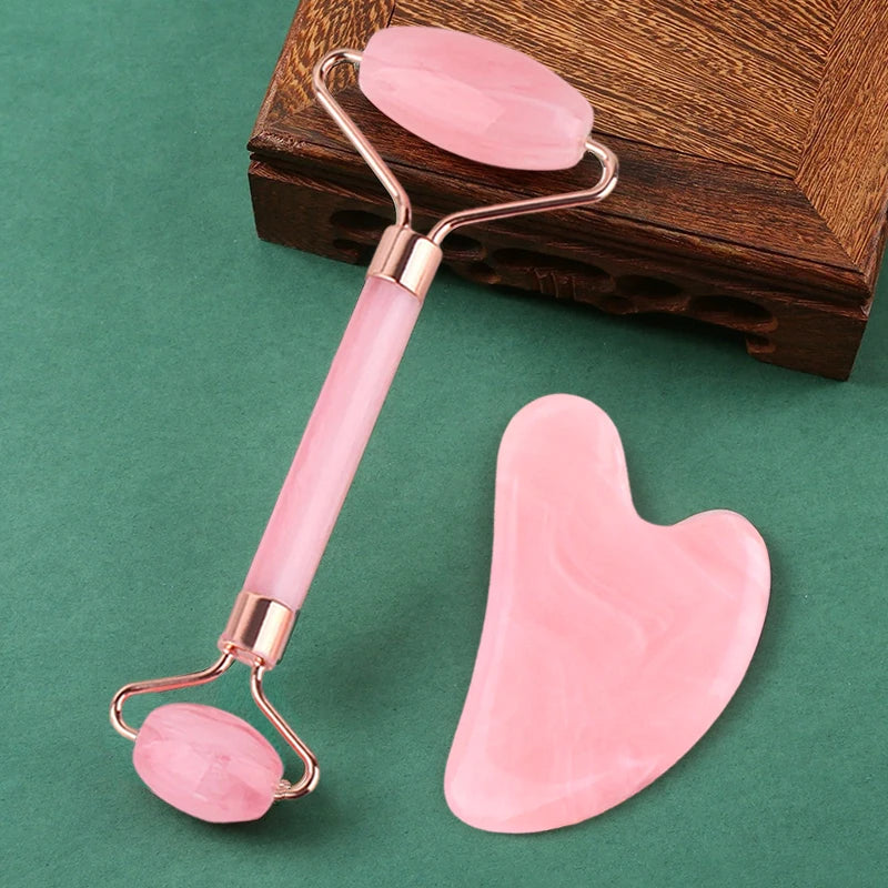 Kit Massage Visage  – Ice Face Roller + Gua Sha