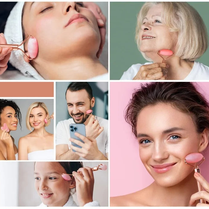 Kit Massage Visage  – Ice Face Roller + Gua Sha